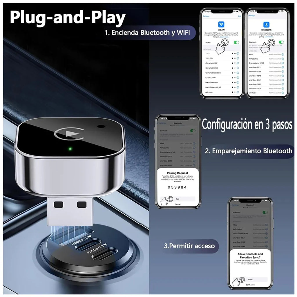 Adaptador Inalámbrico para CARPLAY