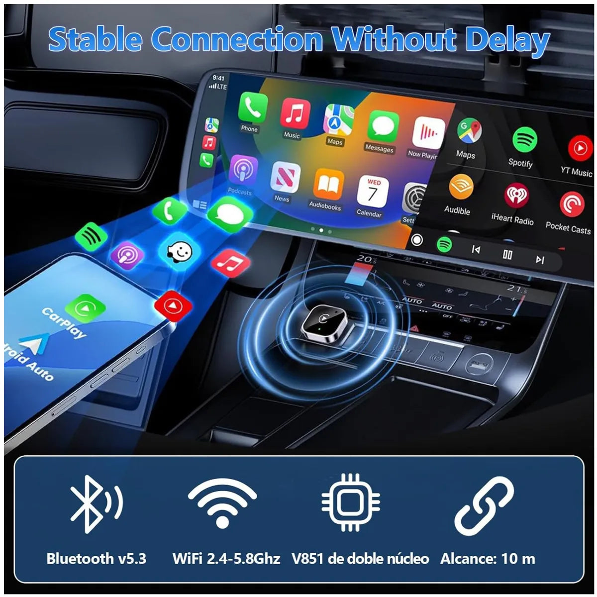 Adaptador Inalámbrico para CARPLAY